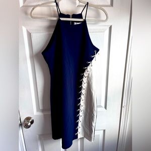 Parker lace up mini dress
